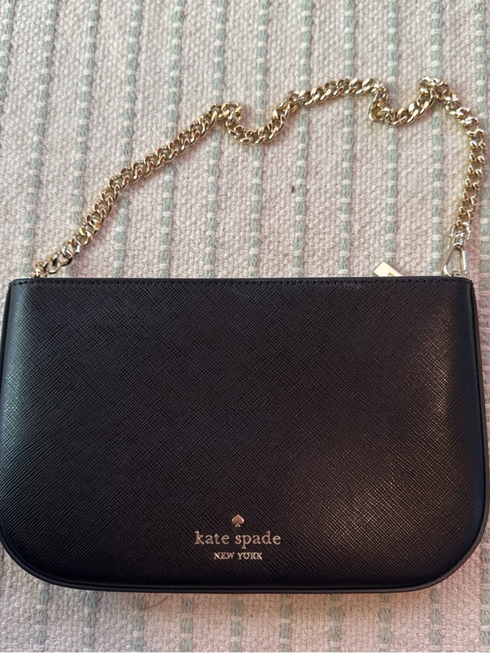 kate spade Black Saffiano Leather convertible wristlet
